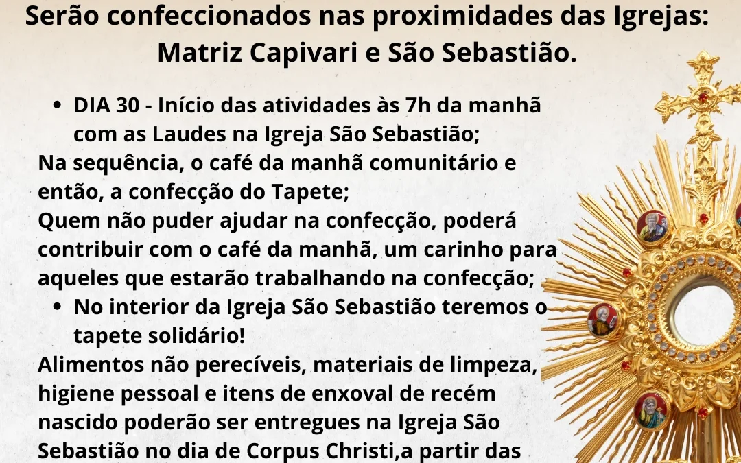 Tradicional tapete de Serragem